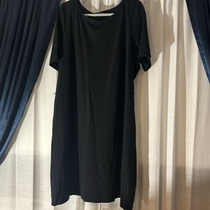 Talbots size 22 classic black sheath dress cotton. Nice fabric